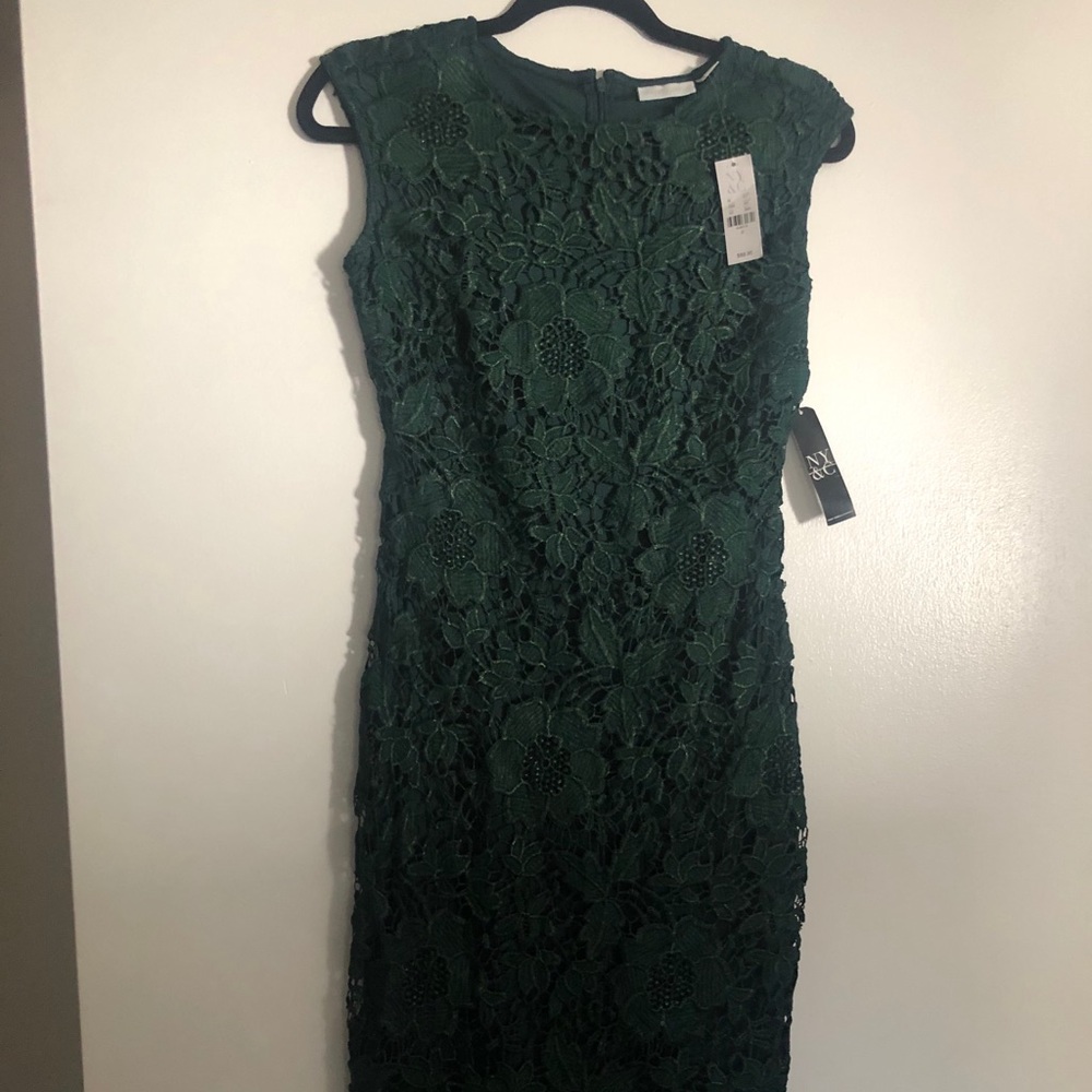 Hunter green laced dress